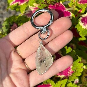 Green amethyst keychain